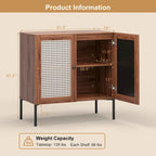 2 mobili credenza buffet da vino con anta e ripiano regolabile