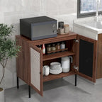 2 mobili credenza buffet da vino con anta e ripiano regolabile
