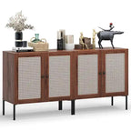 2 mobili credenza buffet da vino con anta e ripiano regolabile
