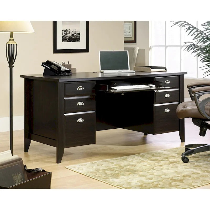 Scrivania direzionale, stile Shoal Creek, cassetti contenitori, mobili per ufficio domestico