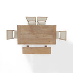 Set da pranzo 6 pezzi, stile Joanna, tavolo da pranzo e 5 sedie, mobili per cucina e sala da pranzo