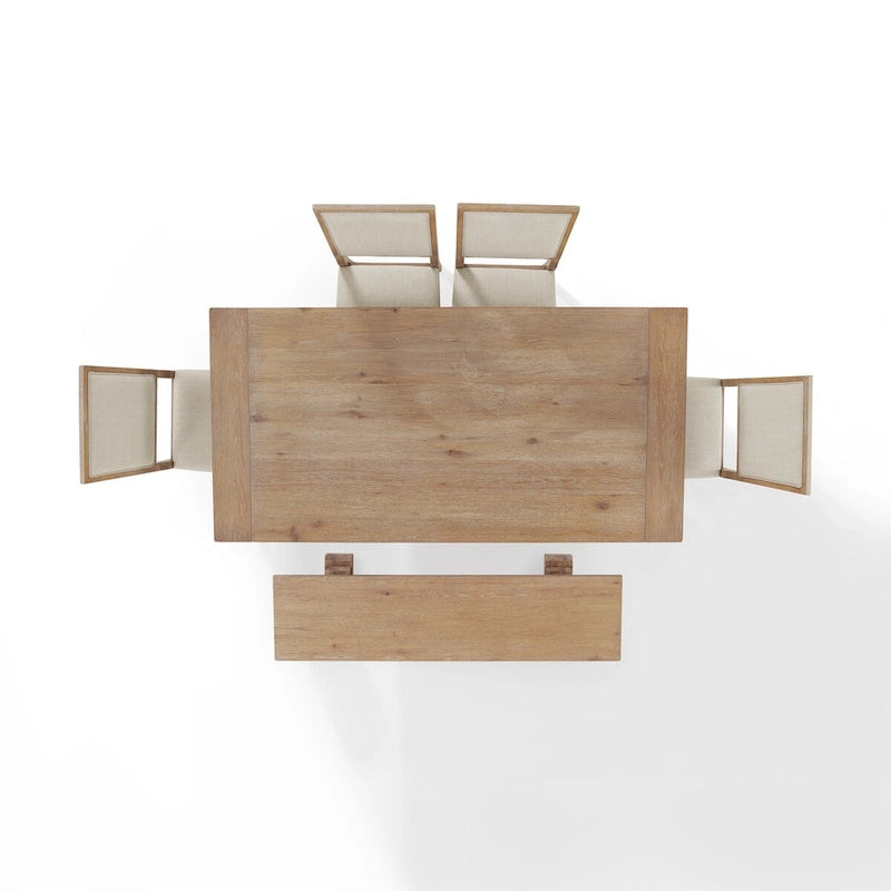Set da pranzo 6 pezzi, stile Joanna, tavolo da pranzo e 5 sedie, mobili per cucina e sala da pranzo