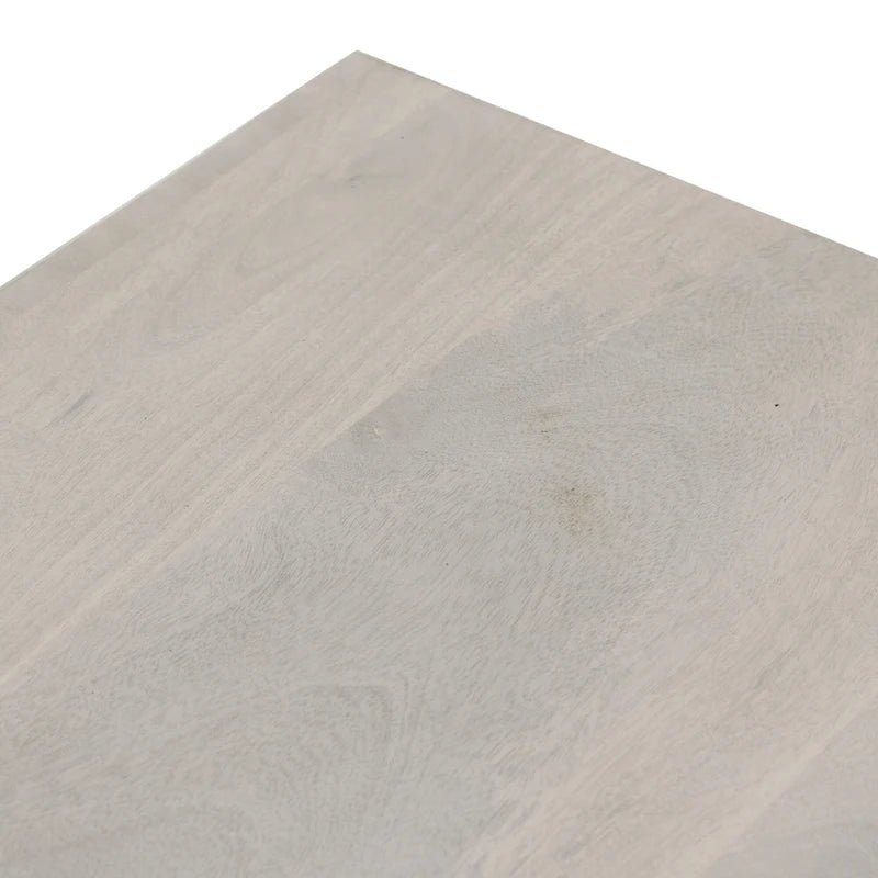 Panca in legno massello White Sand, finitura naturale chiara, panca d'accento per ingresso e camera da letto