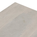 Panca in legno massello White Sand, finitura naturale chiara, panca d'accento per ingresso e camera da letto