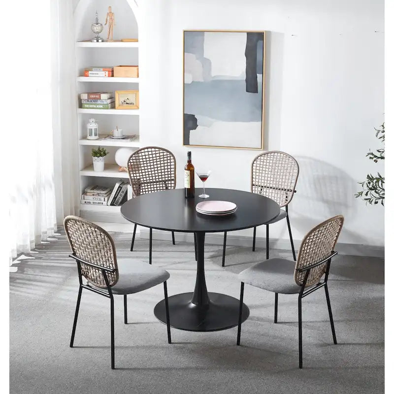 Tavolo e sedie 1+45 pezzi, set da pranzo bianchi, set da cucina, set da caffè
