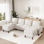 Divano combinato a U 103W con cuscini,