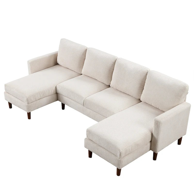 Divano combinato a U 103W con cuscini,