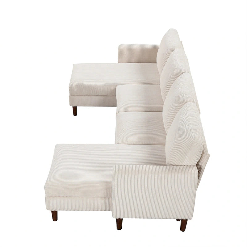 Divano combinato a U 103W con cuscini,