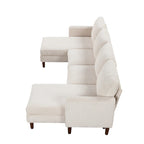 Divano combinato a U 103W con cuscini,