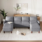 Divano combinato a U 103W con cuscini,