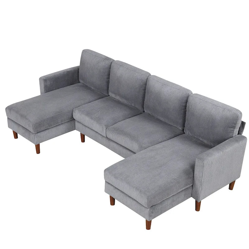 Divano combinato a U 103W con cuscini,