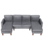 Divano combinato a U 103W con cuscini,